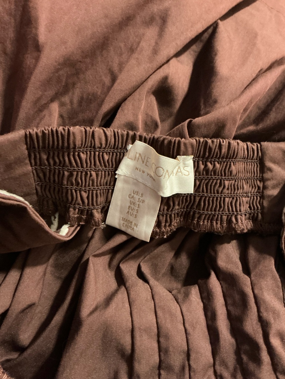 Caroline Constas Brown Cotton Embroidered Trim Tank & Short Set Size Small - Picture 10 of 11